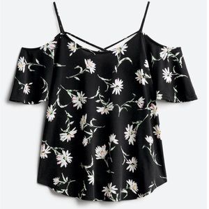 Kaileigh Valette Back Detail Cold Shoulder Knit Top